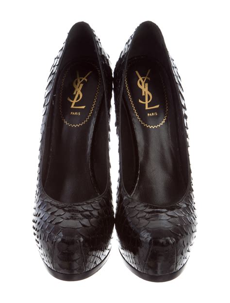 yves saint laurent python shoes black and white|LEON SLIPPERS IN PYTHON .